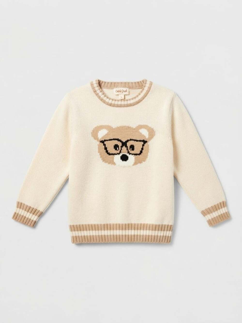 Cat & Jack Toddler Bear Sweater Size 5T Beige